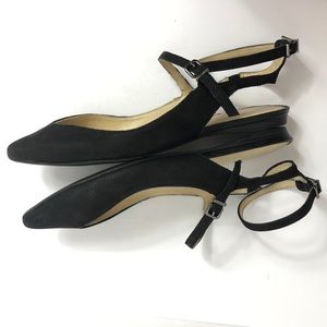 Gianni Bini Black Leather Flats